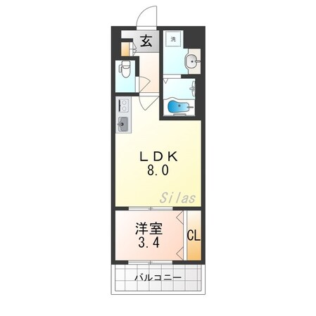 放出駅 徒歩10分 7階の物件間取画像